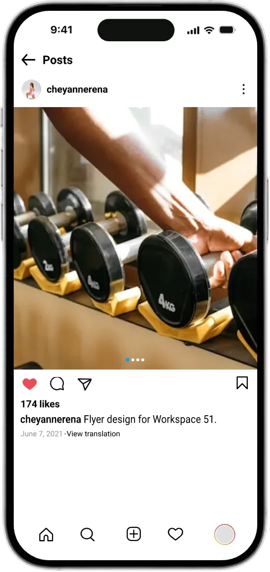 Sponsored Instagram post displayed inside an iPhone mockup